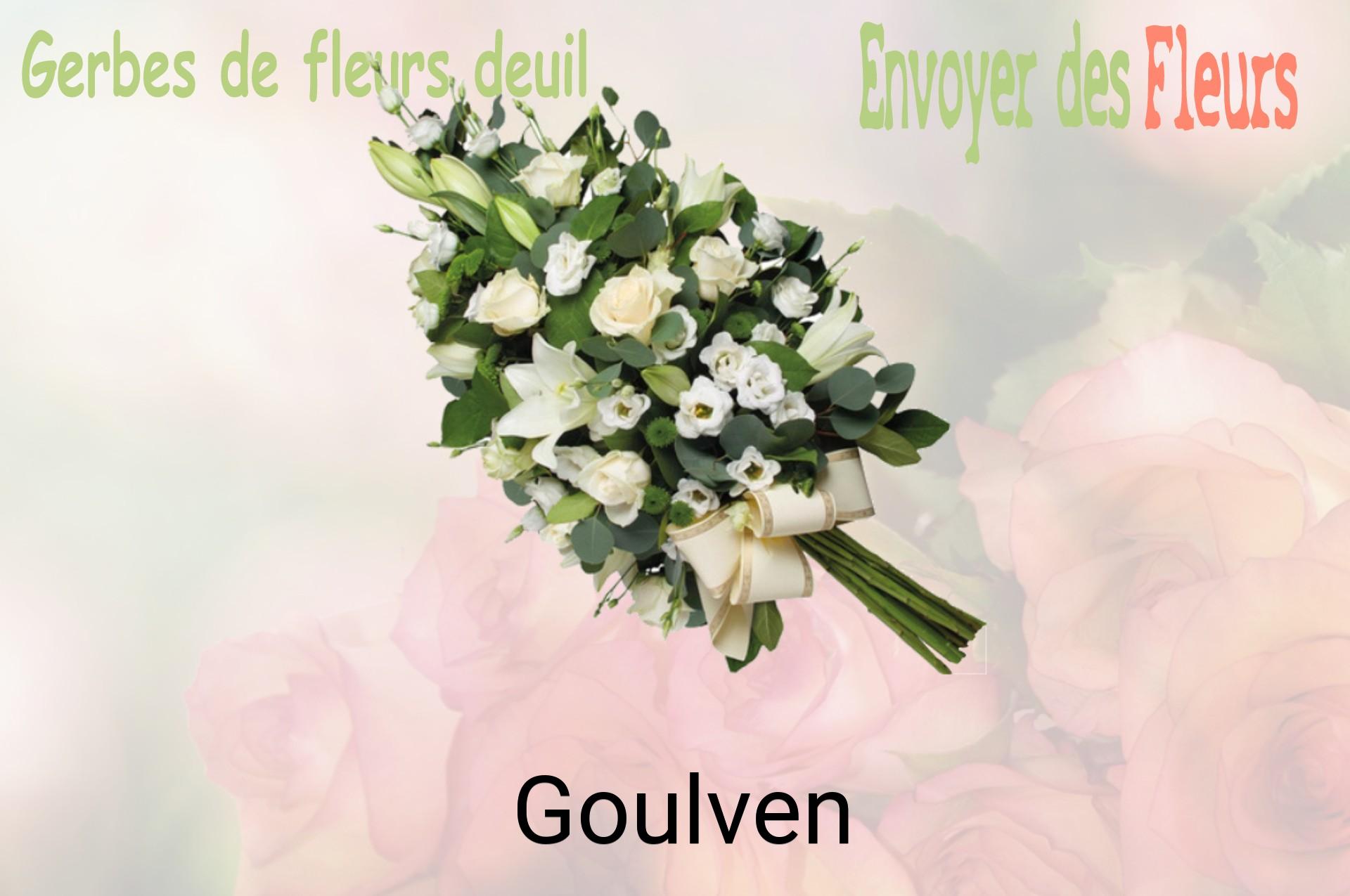 Gerbe de fleurs de deuil livrée à Goulven
